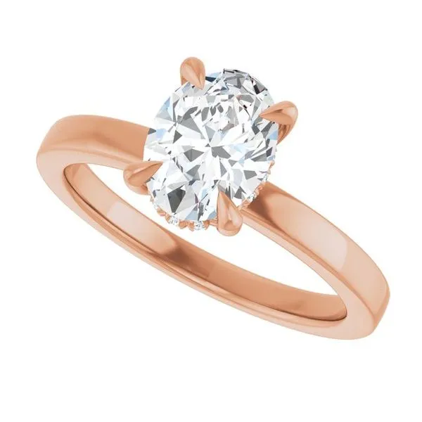 Claw-Prong Hidden Halo-Style Engagement Ring Image 5 J. Thomas Jewelers Rochester Hills, MI