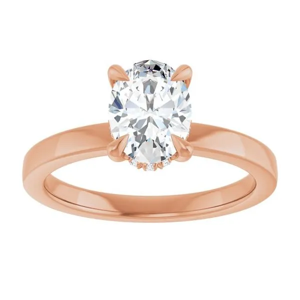 Claw-Prong Hidden Halo-Style Engagement Ring Image 3 Clater Jewelers Louisville, KY