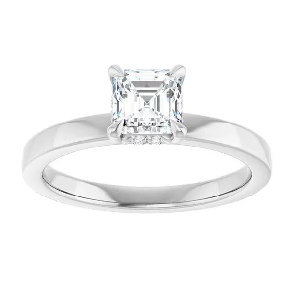 Claw-Prong Hidden Halo-Style Engagement Ring Image 3 Michael Szwed Jewelers Longmeadow, MA
