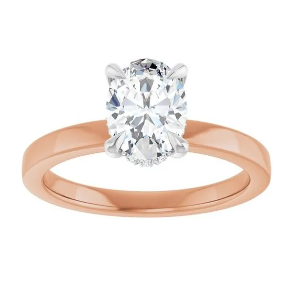 Claw-Prong Hidden Halo-Style Engagement Ring Image 3 J. West Jewelers Round Rock, TX