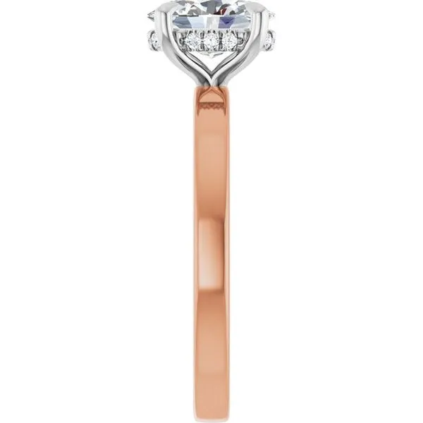 Claw-Prong Hidden Halo-Style Engagement Ring Image 4 Don's Jewelry & Design Washington, IA