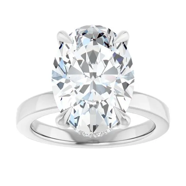 Claw-Prong Hidden Halo-Style Engagement Ring Image 3 Northwood Jewelers Northwood, OH