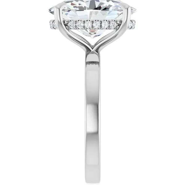 Claw-Prong Hidden Halo-Style Engagement Ring Image 4 Northwood Jewelers Northwood, OH