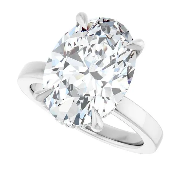 Claw-Prong Hidden Halo-Style Engagement Ring Image 5 Mark Jewellers La Crosse, WI