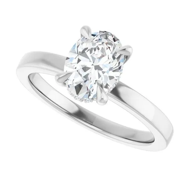Claw-Prong Hidden Halo-Style Engagement Ring Image 5 Northwood Jewelers Northwood, OH