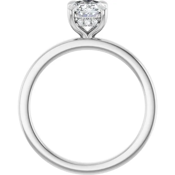 Claw-Prong Hidden Halo-Style Engagement Ring Image 2 Northwood Jewelers Northwood, OH