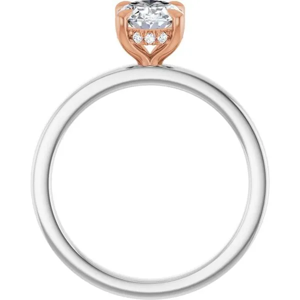 Claw-Prong Hidden Halo-Style Engagement Ring Image 2 JF Jones Jewelers Rochester, NY