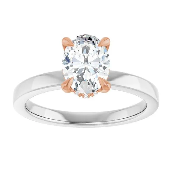 Claw-Prong Hidden Halo-Style Engagement Ring Image 3 Northwood Jewelers Northwood, OH