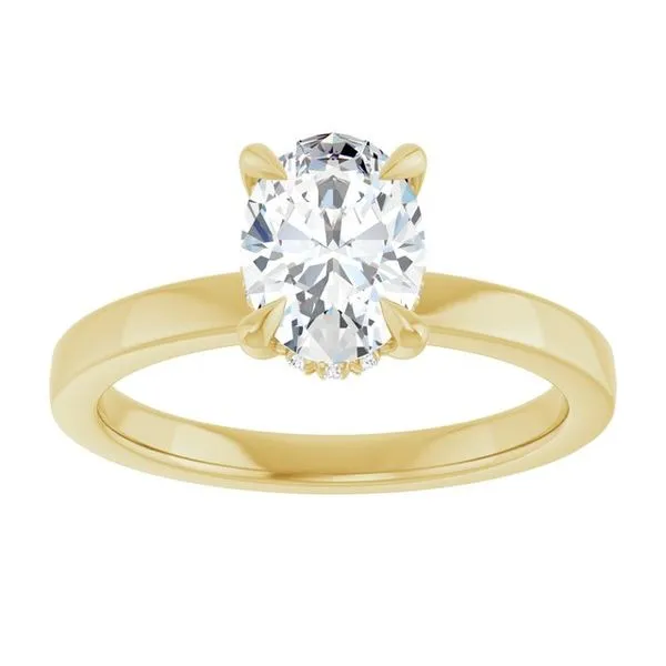 Claw-Prong Hidden Halo-Style Engagement Ring Image 3 Clater Jewelers Louisville, KY