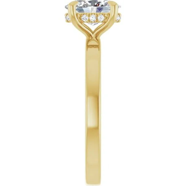 Claw-Prong Hidden Halo-Style Engagement Ring Image 4 Jimmy Smith Jewelers Decatur, AL