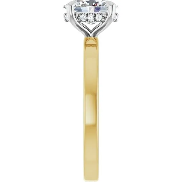 Claw-Prong Hidden Halo-Style Engagement Ring Image 4 Ocean View Jewelers Millville, DE