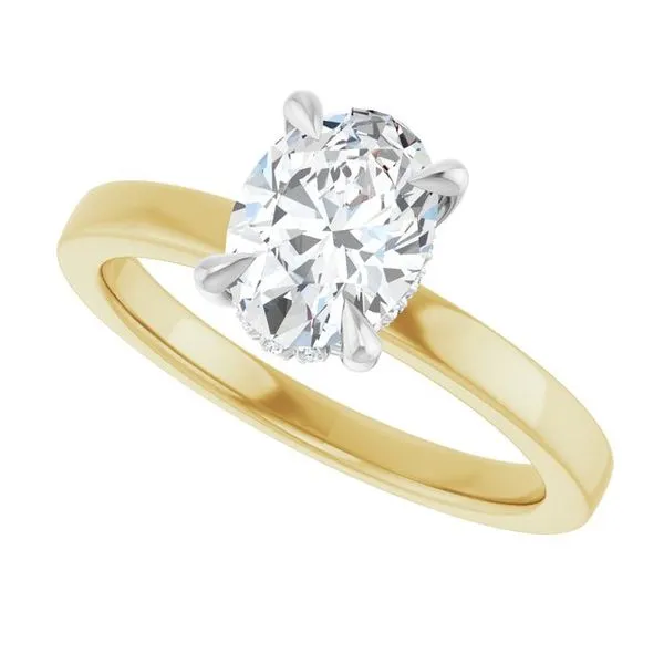 Claw-Prong Hidden Halo-Style Engagement Ring Image 5 Clater Jewelers Louisville, KY