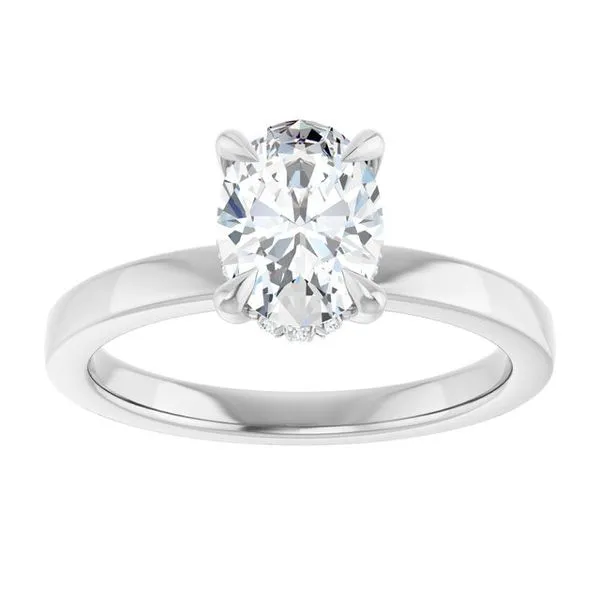 Claw-Prong Hidden Halo-Style Engagement Ring Image 3 Northwood Jewelers Northwood, OH