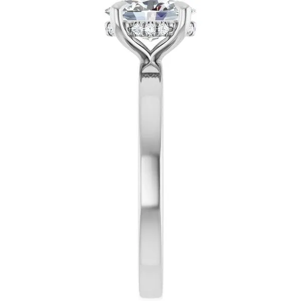 Claw-Prong Hidden Halo-Style Engagement Ring Image 4 Stuart Benjamin & Co. Jewelry Designs San Diego, CA
