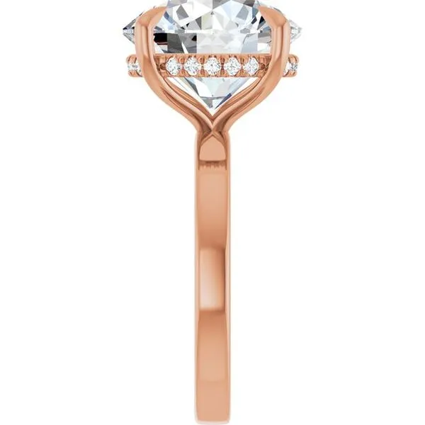 Claw-Prong Hidden Halo-Style Engagement Ring Image 4 Hudson Valley Goldsmith New Paltz, NY