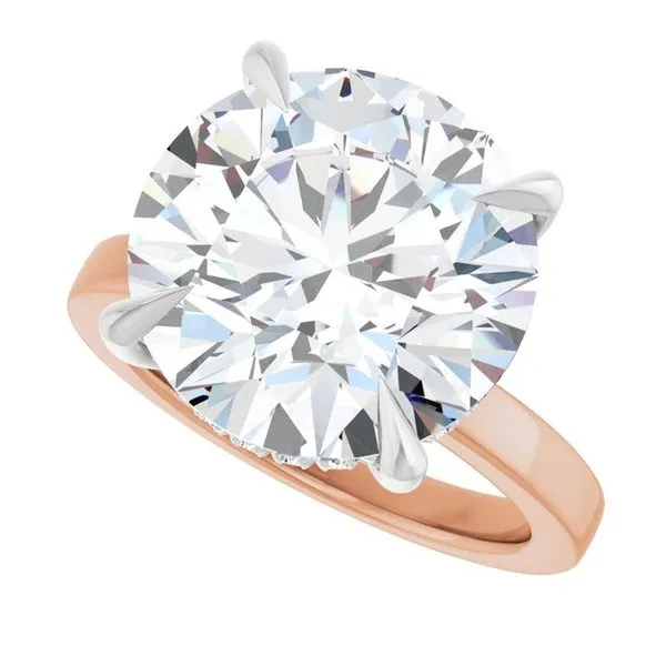 Claw-Prong Hidden Halo-Style Engagement Ring Image 5 Vulcan's Forge LLC KANSAS CITY, MO