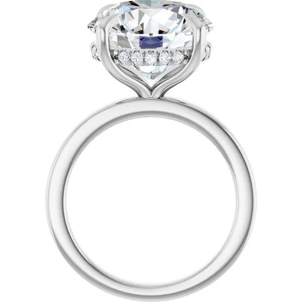 Claw-Prong Hidden Halo-Style Engagement Ring Image 2 Natale Jewelers Sewell, NJ