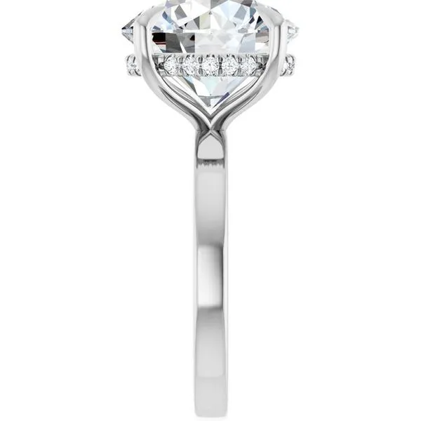 Claw-Prong Hidden Halo-Style Engagement Ring Image 4 Arezzo Jewelers Elmwood Park, IL