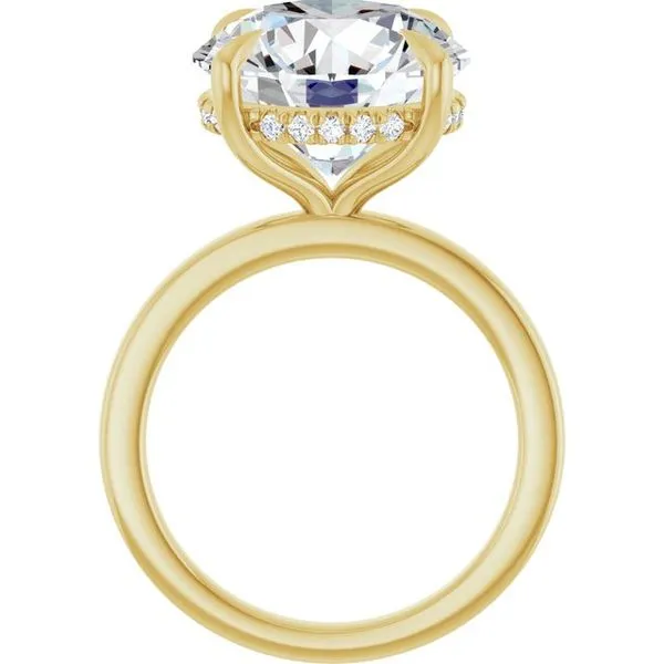 Claw-Prong Hidden Halo-Style Engagement Ring Image 2 Austin's Fine Diamonds & Jewelry Lyndhurst, NJ