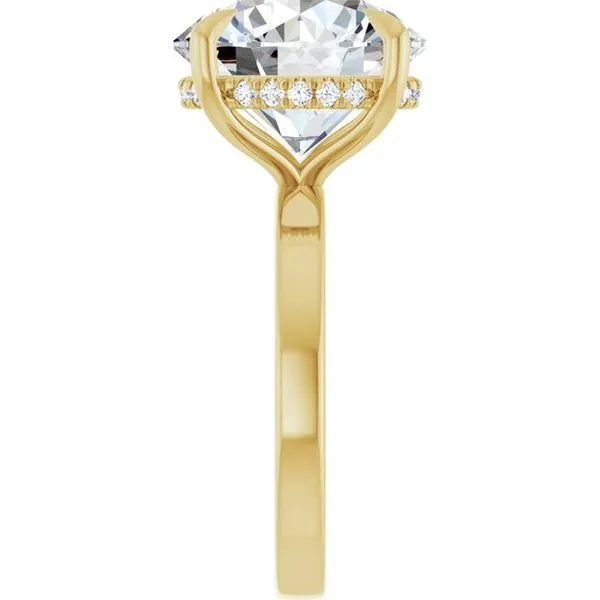 Claw-Prong Hidden Halo-Style Engagement Ring Image 4 Austin's Fine Diamonds & Jewelry Lyndhurst, NJ