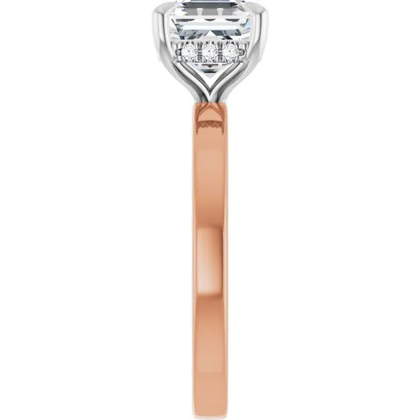 Claw-Prong Hidden Halo-Style Engagement Ring Image 4 Hudson Valley Goldsmith New Paltz, NY