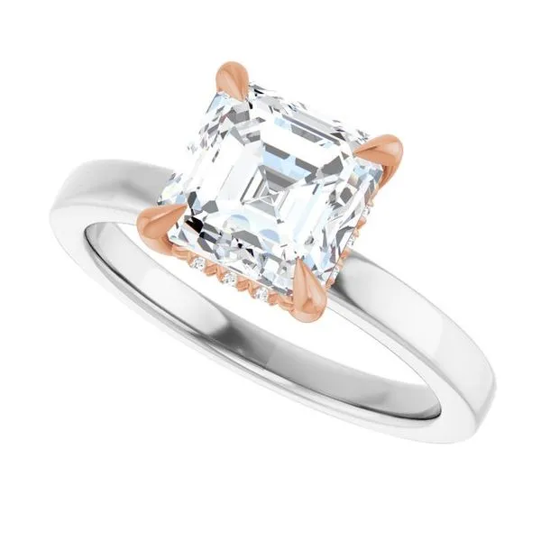 Claw-Prong Hidden Halo-Style Engagement Ring Image 5 Don's Jewelry & Design Washington, IA