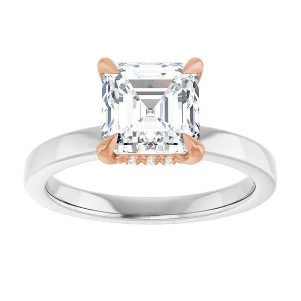 Claw-Prong Hidden Halo-Style Engagement Ring Image 3 Natale Jewelers Sewell, NJ