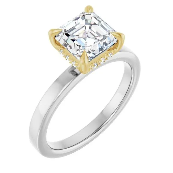 Claw-Prong Hidden Halo-Style Engagement Ring Northwood Jewelers Northwood, OH