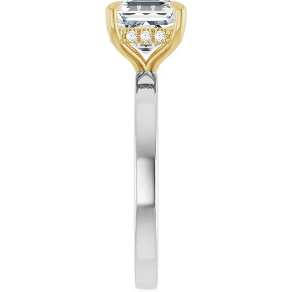 Claw-Prong Hidden Halo-Style Engagement Ring Image 4 Don's Jewelry & Design Washington, IA