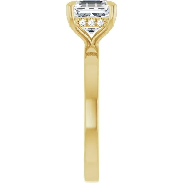Claw-Prong Hidden Halo-Style Engagement Ring Image 4 Northwood Jewelers Northwood, OH
