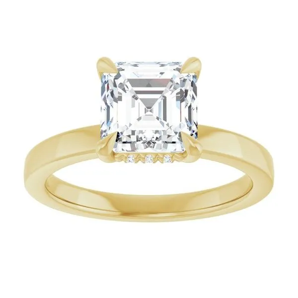 Claw-Prong Hidden Halo-Style Engagement Ring Image 3 Michael Szwed Jewelers Longmeadow, MA