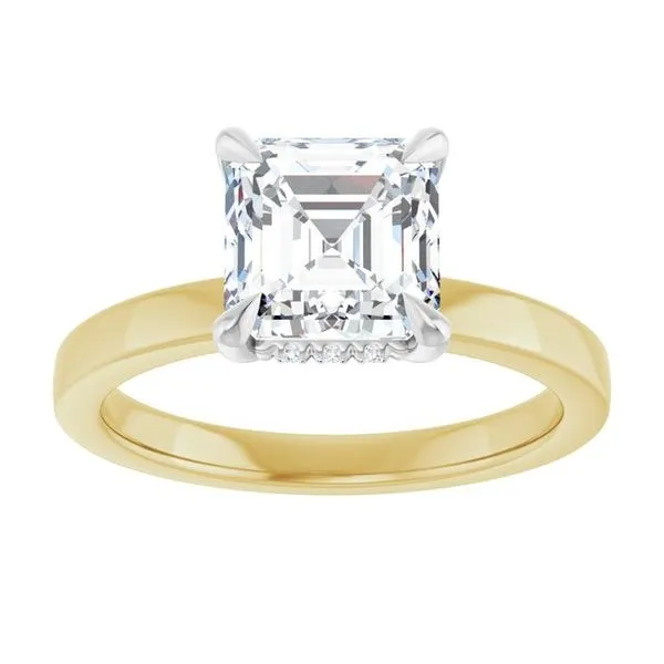 Claw-Prong Hidden Halo-Style Engagement Ring Image 3 JF Jones Jewelers Rochester, NY