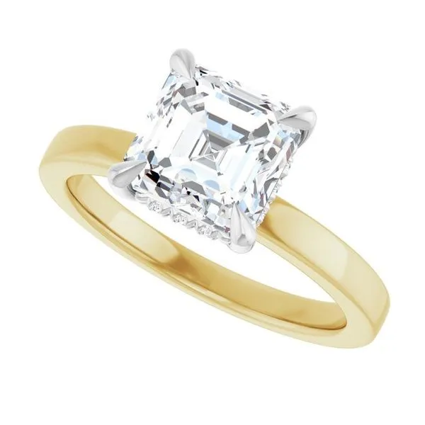 Claw-Prong Hidden Halo-Style Engagement Ring Image 5 Northwood Jewelers Northwood, OH
