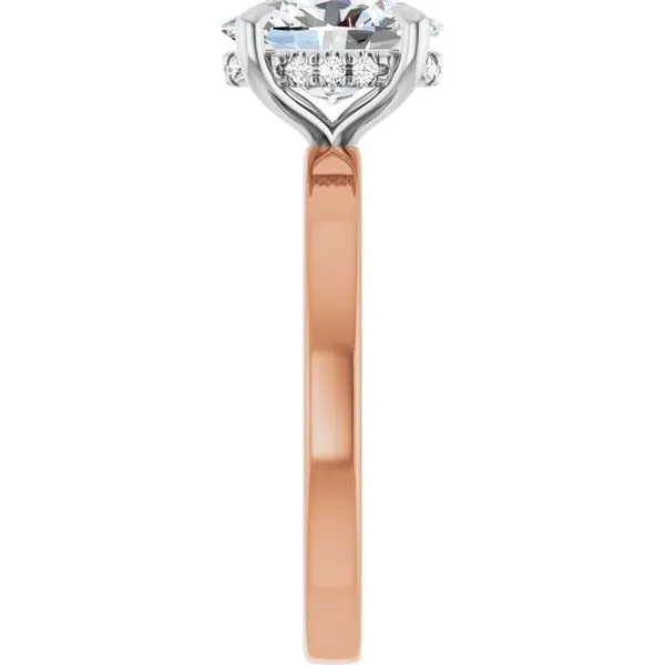 Claw-Prong Hidden Halo-Style Engagement Ring Image 4 Hudson Valley Goldsmith New Paltz, NY