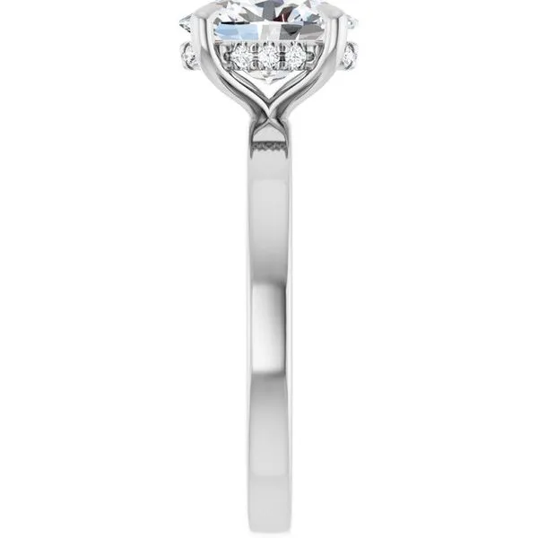 Claw-Prong Hidden Halo-Style Engagement Ring Image 4 JF Jones Jewelers Rochester, NY