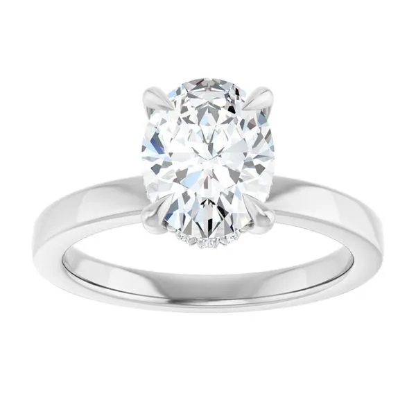 Claw-Prong Hidden Halo-Style Engagement Ring Image 3 Clater Jewelers Louisville, KY