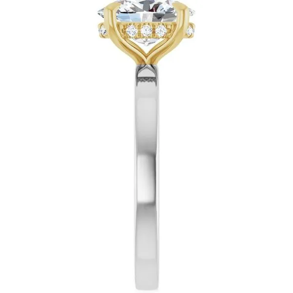 Claw-Prong Hidden Halo-Style Engagement Ring Image 4 Michael Szwed Jewelers Longmeadow, MA