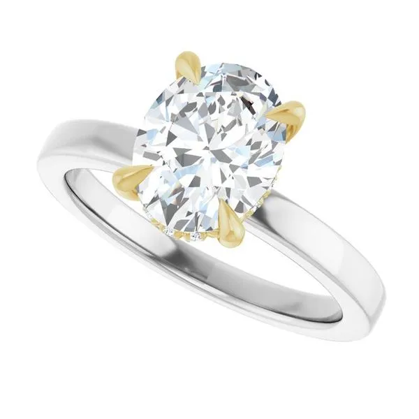 Claw-Prong Hidden Halo-Style Engagement Ring Image 5 Mark Jewellers La Crosse, WI