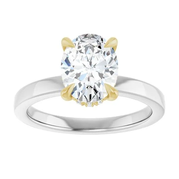Claw-Prong Hidden Halo-Style Engagement Ring Image 3 Clater Jewelers Louisville, KY