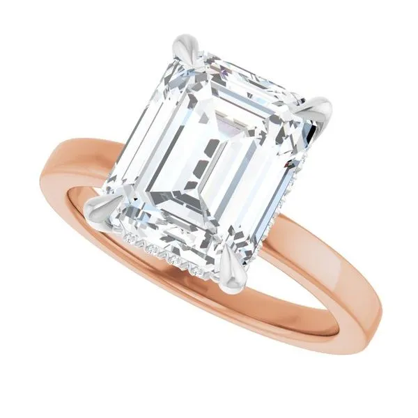 Claw-Prong Hidden Halo-Style Engagement Ring Image 5 JF Jones Jewelers Rochester, NY