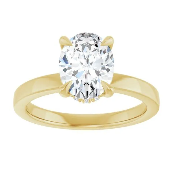 Claw-Prong Hidden Halo-Style Engagement Ring Image 3 Stuart Benjamin & Co. Jewelry Designs San Diego, CA