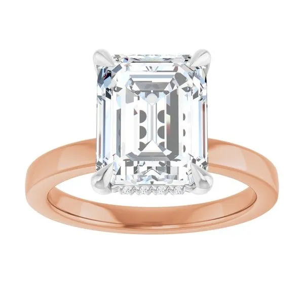 Claw-Prong Hidden Halo-Style Engagement Ring Image 3 JF Jones Jewelers Rochester, NY