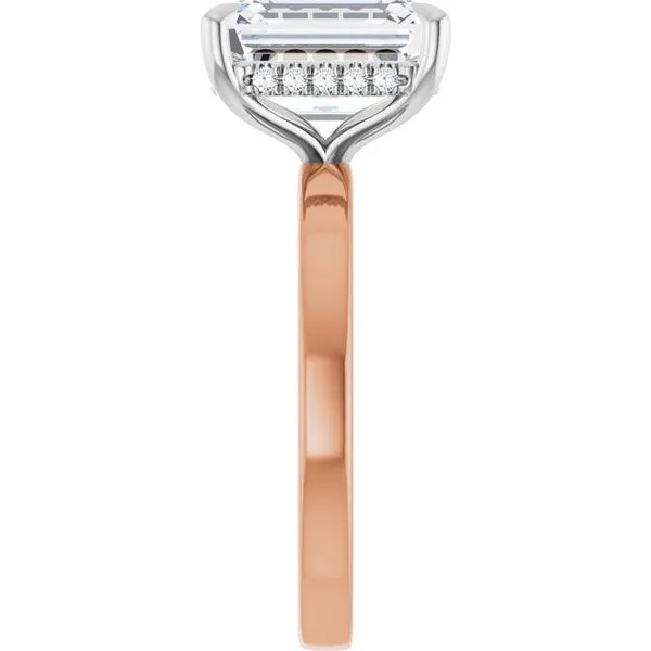 Claw-Prong Hidden Halo-Style Engagement Ring Image 4 JF Jones Jewelers Rochester, NY