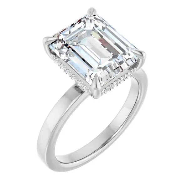 Claw-Prong Hidden Halo-Style Engagement Ring Stuart Benjamin & Co. Jewelry Designs San Diego, CA