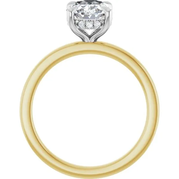 Claw-Prong Hidden Halo-Style Engagement Ring Image 2 Austin's Fine Diamonds & Jewelry Lyndhurst, NJ