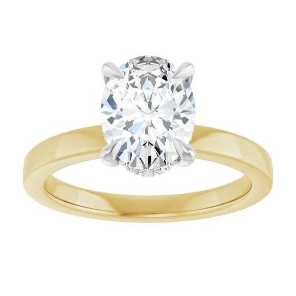 Claw-Prong Hidden Halo-Style Engagement Ring Image 3 Austin's Fine Diamonds & Jewelry Lyndhurst, NJ