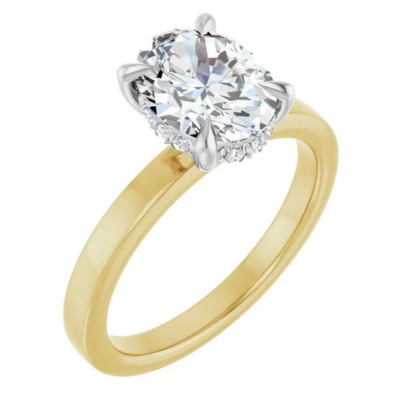 Claw-Prong Hidden Halo-Style Engagement Ring Don's Jewelry & Design Washington, IA
