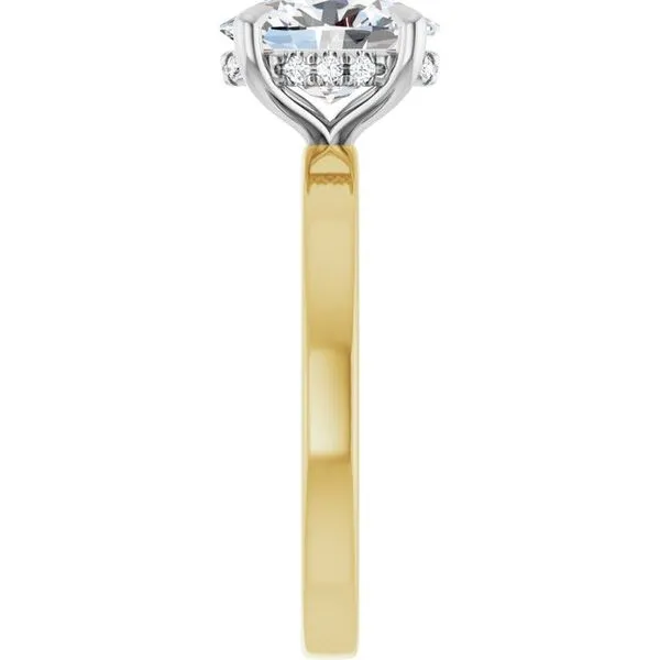 Claw-Prong Hidden Halo-Style Engagement Ring Image 4 Vulcan's Forge LLC KANSAS CITY, MO