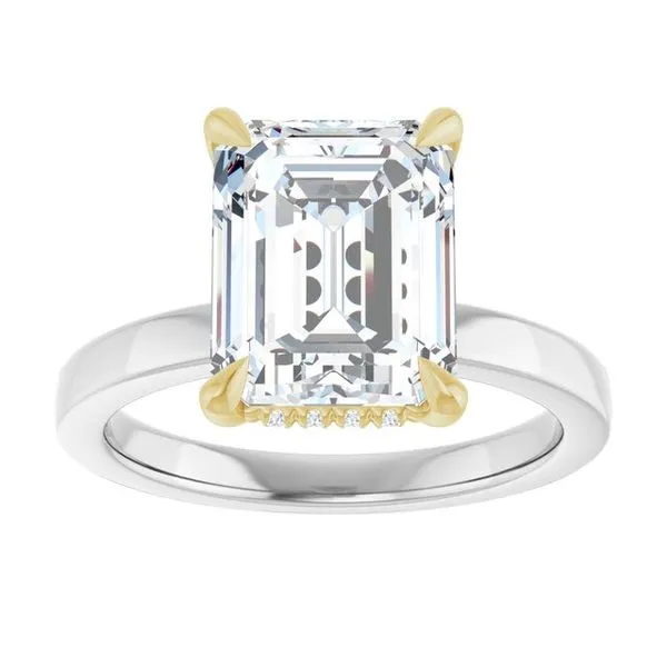 Claw-Prong Hidden Halo-Style Engagement Ring Image 3 Austin's Fine Diamonds & Jewelry Lyndhurst, NJ