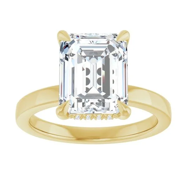 Claw-Prong Hidden Halo-Style Engagement Ring Image 3 Paul James Jewelers Angels Camp, CA